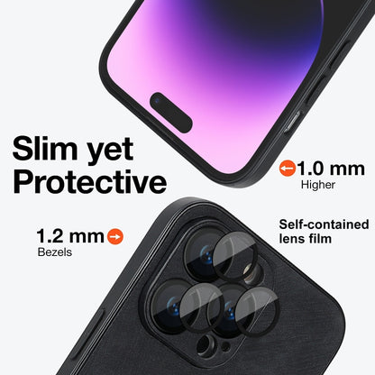 For iPhone 12 Pro Skin Feel Leather MagSafe Magnetic Phone Case(Black) by buy2fix