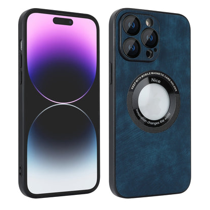 For iPhone 11 Pro Max Skin Feel Leather MagSafe Magnetic Phone Case(Blue) by buy2fix