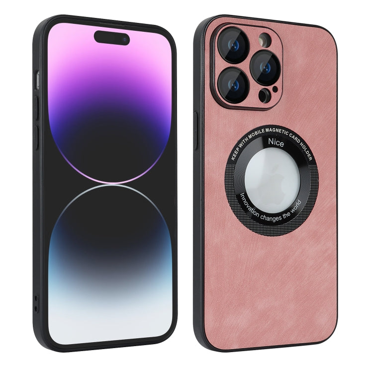 For iPhone 11 Pro Skin Feel Leather MagSafe Magnetic Phone Case(Pink) by buy2fix