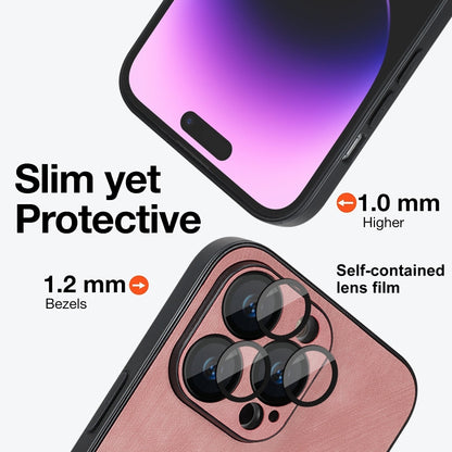 For iPhone 11 Pro Skin Feel Leather MagSafe Magnetic Phone Case(Pink) by buy2fix