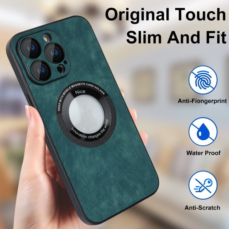 For iPhone 11 Pro Skin Feel Leather MagSafe Magnetic Phone Case(Green) by buy2fix