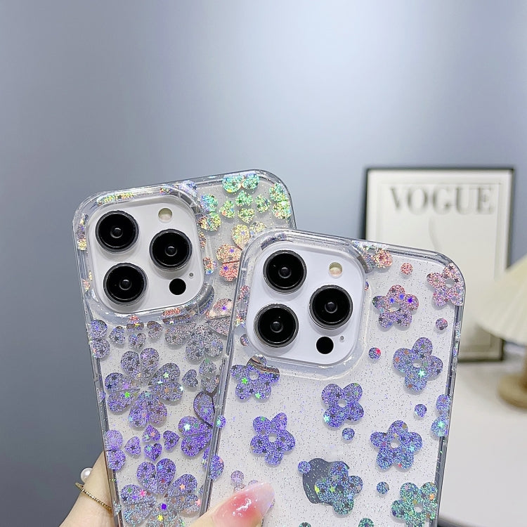 For iPhone 11 Little Star Series Glitter Powder TPU Phone Case(Butterflies) - iPhone 11 Cases by buy2fix | Online Shopping UK | buy2fix