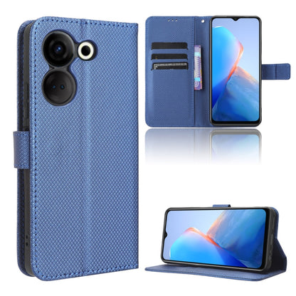 For Tecno Camon 20 Pro Diamond Texture Leather Phone Case(Blue) by buy2fix