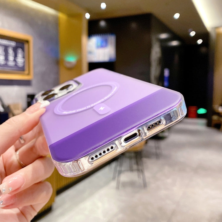 For iPhone 12 Pro Max PC + TPU IMD MagSafe Magnetic Phone Case(Pink) by buy2fix