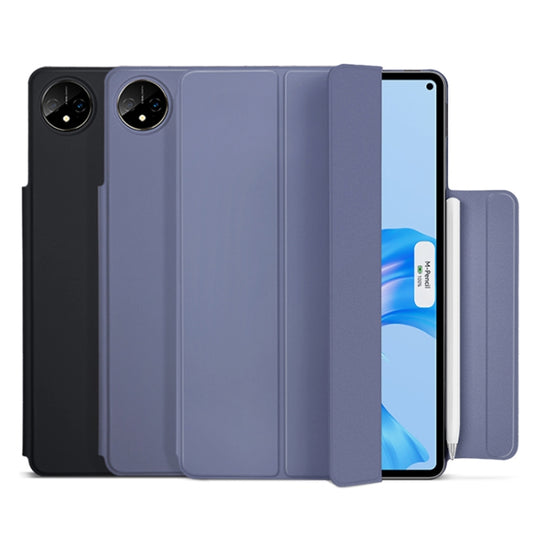 For Huawei Matepad Pro 10.8 3-fold Double-sided Clip Buckle Magnetic Smart Tablet Case(Lavender) by buy2fix