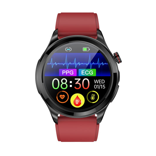 TK22 1.39 inch IP67 Waterproof Silicone Band Smart Watch Supports ECG / Non-invasive Blood Sugar(Red) by buy2fix