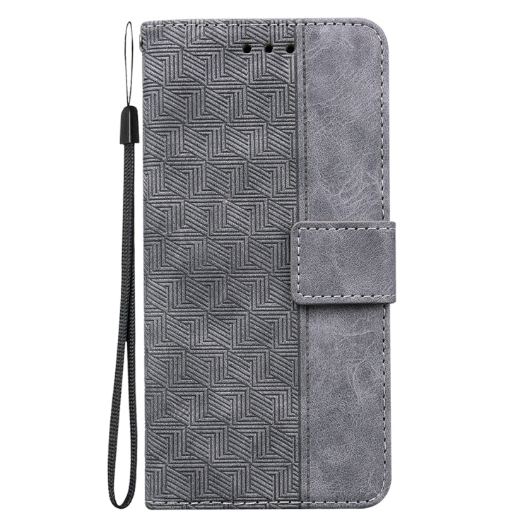 For Tecno Pova 5 Geometric Embossed Leather Phone Case(Grey) by buy2fix