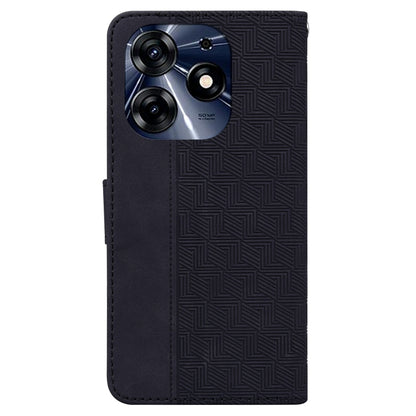 For Tecno Spark 10 Pro Geometric Embossed Leather Phone Case(Black) by buy2fix
