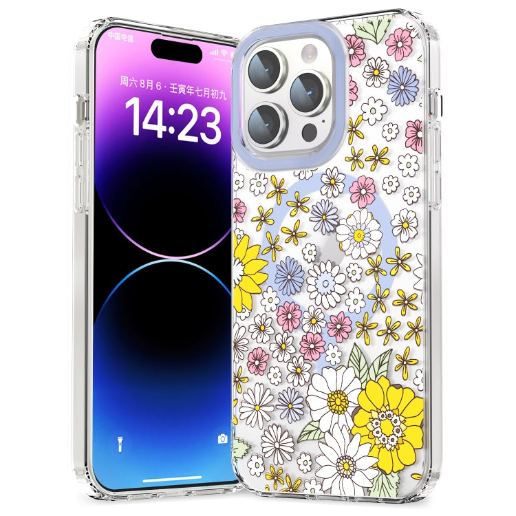 For iPhone 14 MagSafe Magnetic TPU Phone Case(Little Flower) - iPhone 14 Cases by buy2fix | Online Shopping UK | buy2fix