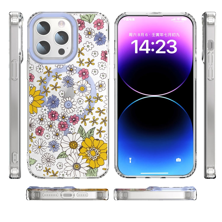 For iPhone 13 Pro MagSafe Magnetic TPU Phone Case(Little Flower) - iPhone 13 Pro Cases by buy2fix | Online Shopping UK | buy2fix