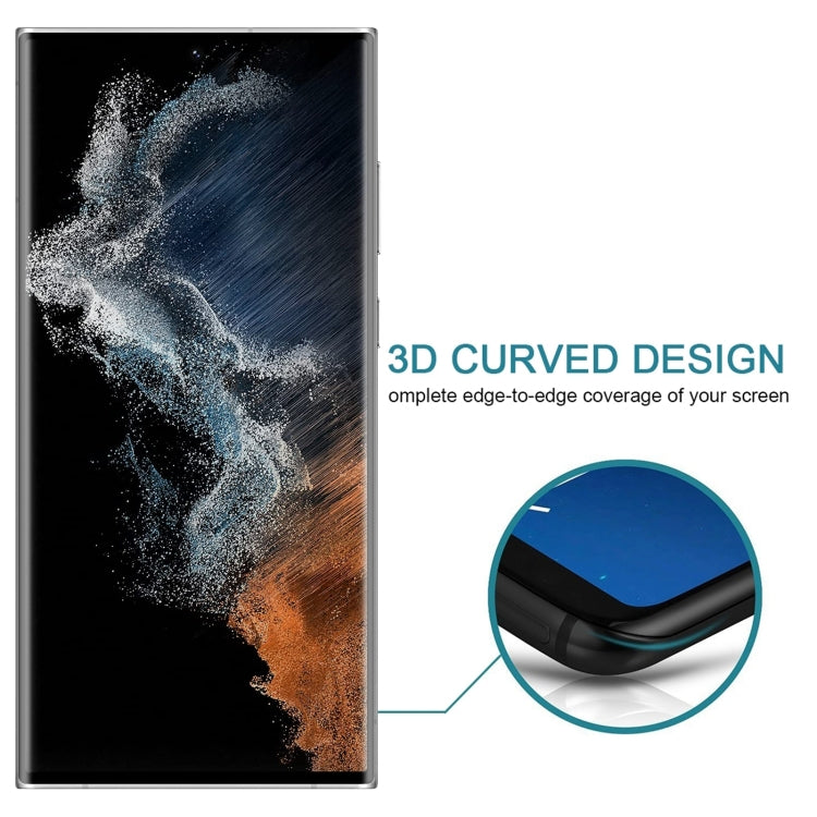 For Samsung Galaxy S22 Ultra 5G 25pcs 3D Curved Edge Privacy Tempered Glass Film, without Fingerprint Unlocking by buy2fix
