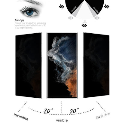 For Samsung Galaxy S22 Ultra 5G 25pcs 3D Curved Edge Privacy Tempered Glass Film, without Fingerprint Unlocking by buy2fix