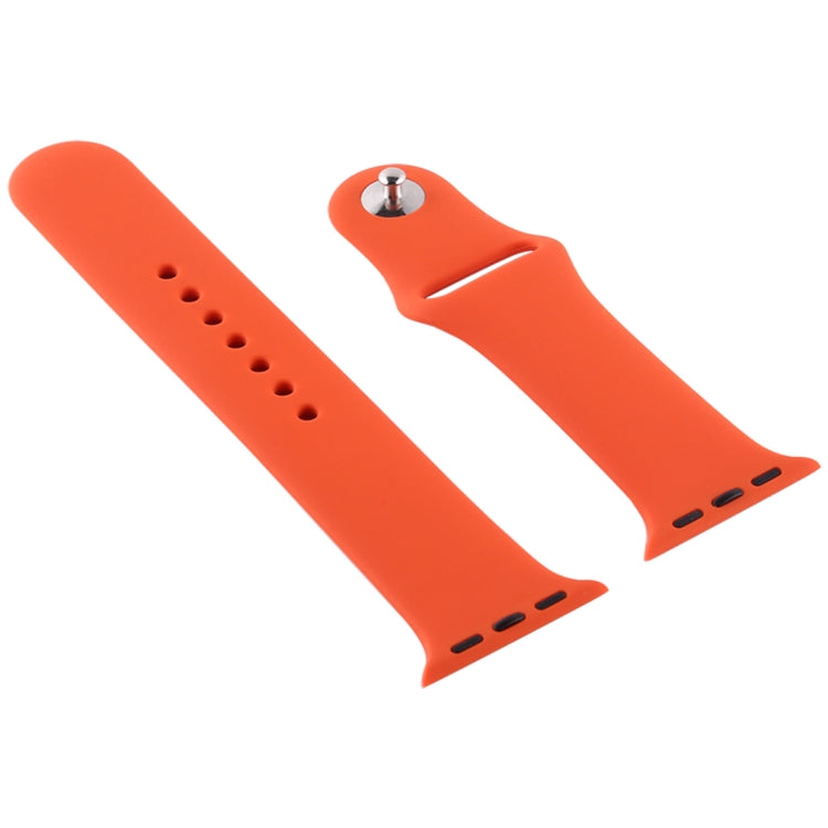 For Apple Watch Series 9&8&7 41mm / SE 3&SE 2&6&SE&5&4 40mm / 3&2&1 38mm Silicone Watch Band, Short Section (female)(Yellow) by buy2fix