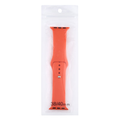 For Apple Watch Series 9&8&7 41mm / SE 3&SE 2&6&SE&5&4 40mm / 3&2&1 38mm Silicone Watch Band, Short Section (female)(Yellow) by buy2fix