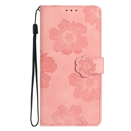 For Xiaomi Redmi 10 Flower Embossing Pattern Leather Phone Case(Pink) by buy2fix