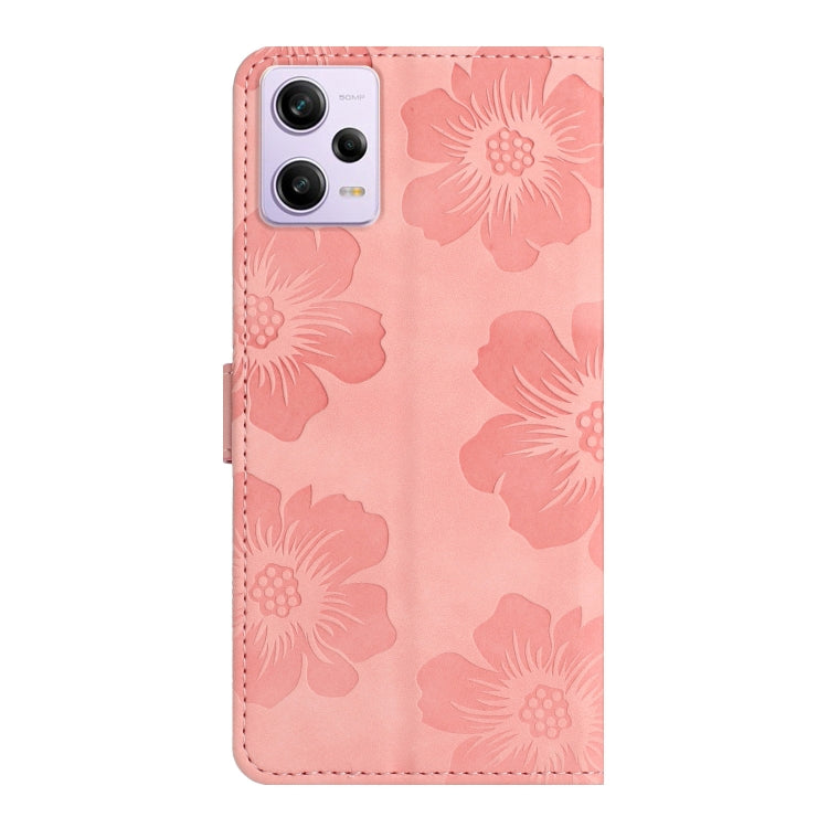 For Xiaomi Redmi Note 12 Pro 5G Flower Embossing Pattern Leather Phone Case(Pink) - Note 12 Pro Cases by buy2fix | Online Shopping UK | buy2fix