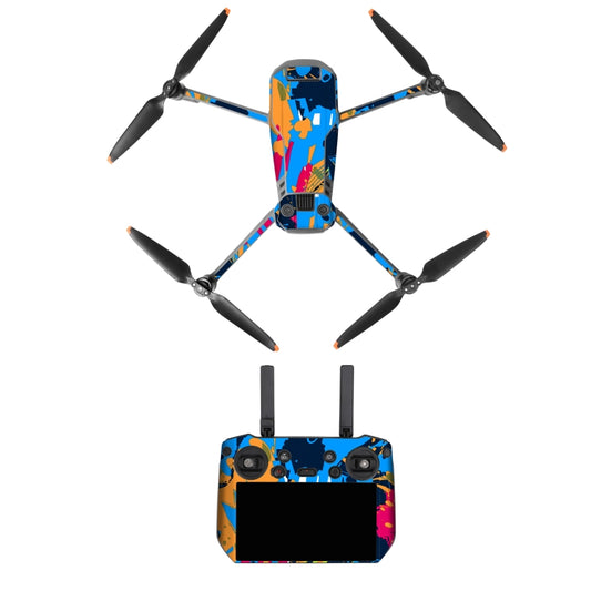 For DJI Mavic 3 Pro / RC Pro Sunnylife Drone Body Remote Control Decorative Stickers Set(Colorful Sea Blue) - Stickers by Sunnylife | Online Shopping UK | buy2fix