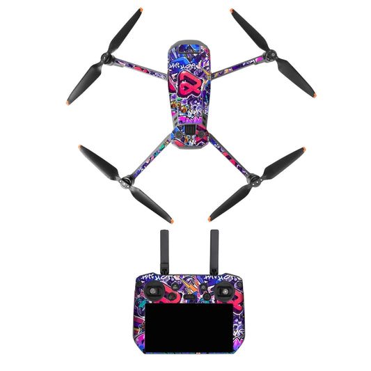 For DJI Mavic 3 Pro / RC Pro Sunnylife Drone Body Remote Control Decorative Stickers Set(Cool Purple) - Stickers by Sunnylife | Online Shopping UK | buy2fix