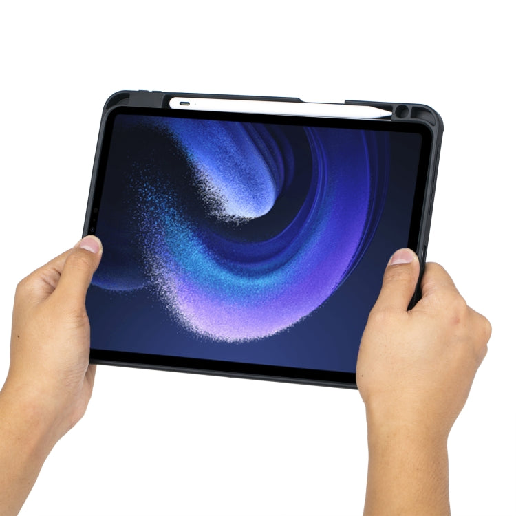 For Xiaomi Pad 6 / Pad 6 Pro T0N7-AS Detachable Pen Slot Touchpad Backlight Bluetooth Keyboard Leather Tablet Case(Black) by buy2fix