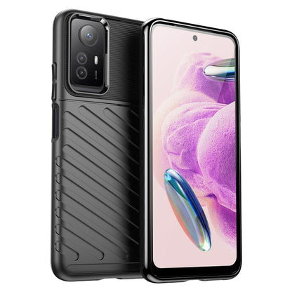 For Xiaomi Redmi Note 12S Thunderbolt Shockproof TPU Protective Soft Phone Case(Black) - Xiaomi Cases by buy2fix | Online Shopping UK | buy2fix