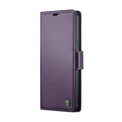 For Google Pixel 7a CaseMe 023 Butterfly Buckle Litchi Texture RFID Anti-theft Leather Phone Case(Pearly Purple) - Google Cases by CaseMe | Online Shopping UK | buy2fix