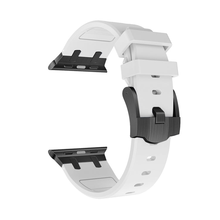 AP Silicone Watch Band For Apple Watch Ultra 49mm(Black White) by buy2fix
