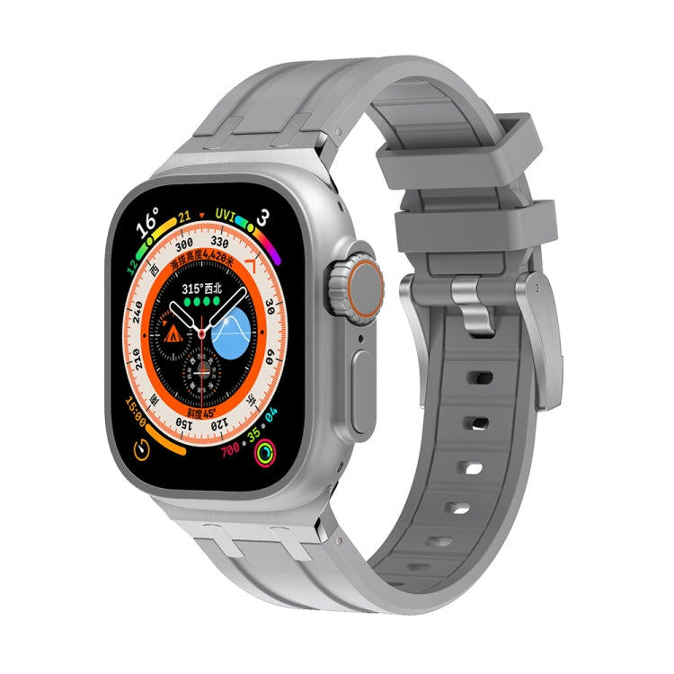 AP Silicone Watch Band For Apple Watch 8 45mm(Silver Grey) by buy2fix