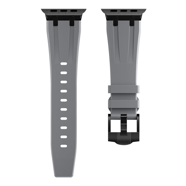 AP Silicone Watch Band For Apple Watch SE 40mm(Black Grey) by buy2fix