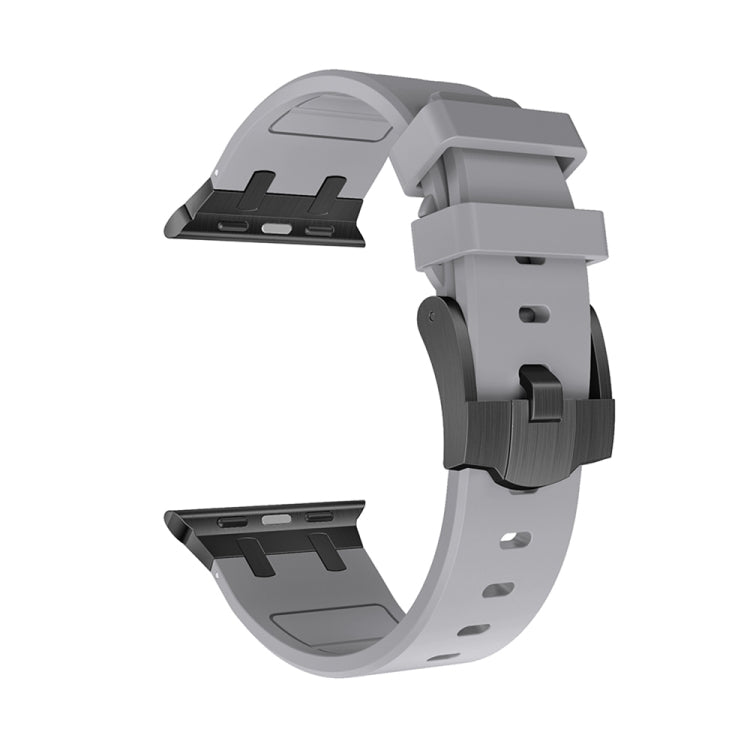 AP Silicone Watch Band For Apple Watch SE 40mm(Black Grey) by buy2fix