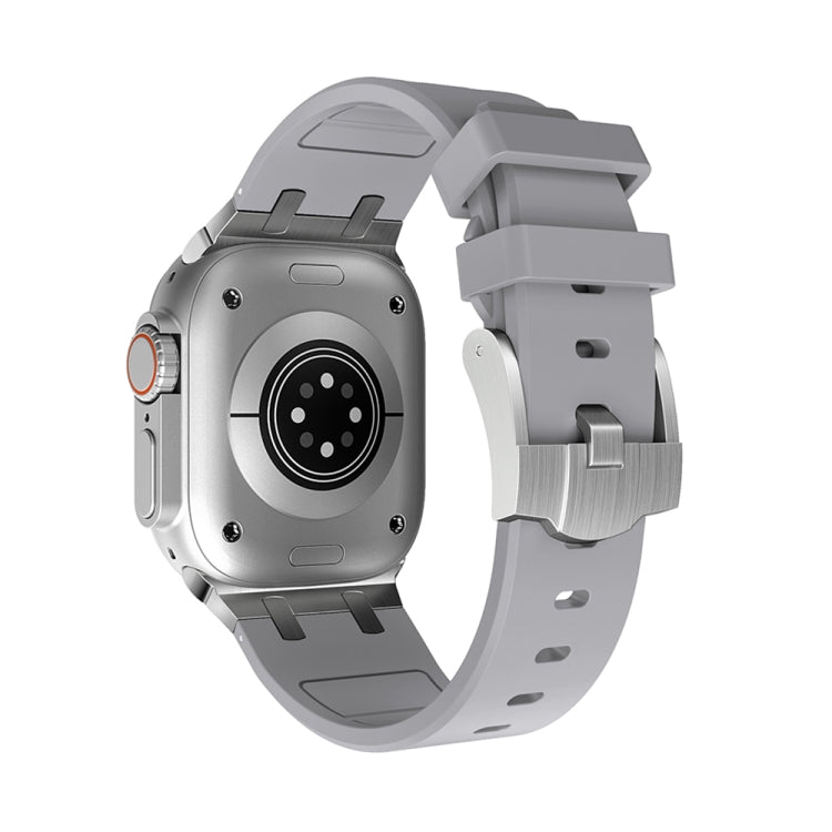 AP Silicone Watch Band For Apple Watch SE 44mm(Silver Grey) by buy2fix