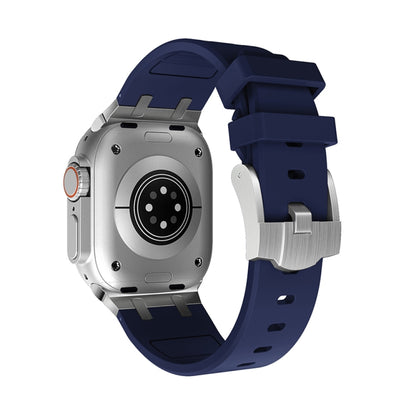 AP Silicone Watch Band For Apple Watch 6 44mm(Silver Blue) by buy2fix