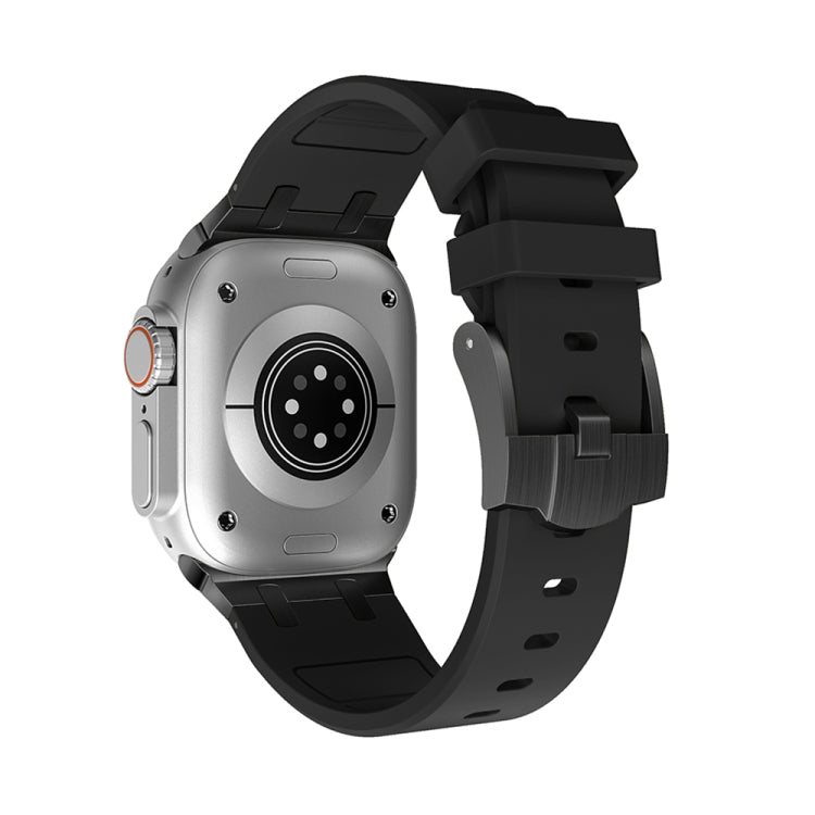 AP Silicone Watch Band For Apple Watch 5 44mm(Black Black) by buy2fix