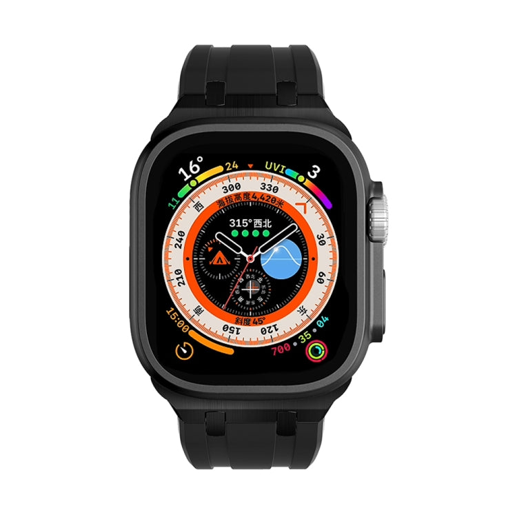 AP Silicone Watch Band For Apple Watch 5 44mm(Black Black) by buy2fix