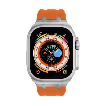 AP Silicone Watch Band For Apple Watch 2 42mm(Silver Orange) by buy2fix