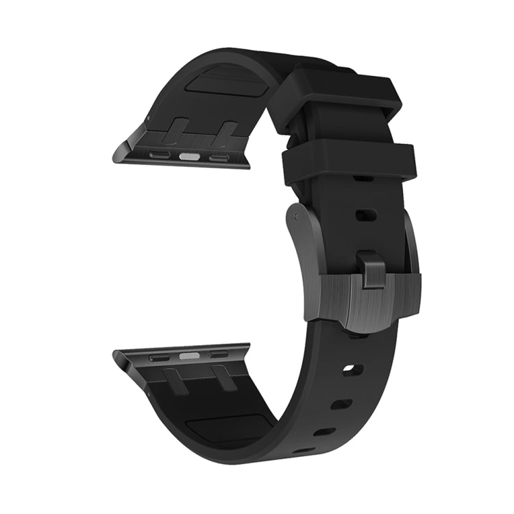 AP Silicone Watch Band For Apple Watch 42mm(Black Black) - Watch Bands by buy2fix | Online Shopping UK | buy2fix