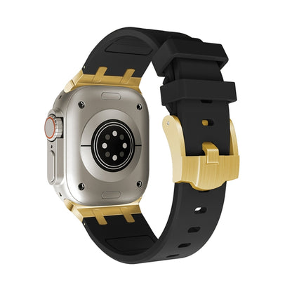 AP Silicone Watch Band For Apple Watch 42mm(Gold Black) by buy2fix