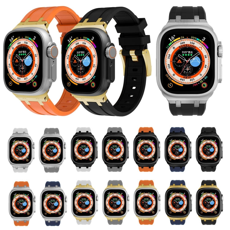 AP Silicone Watch Band For Apple Watch 6 40mm(Gold Black) by buy2fix