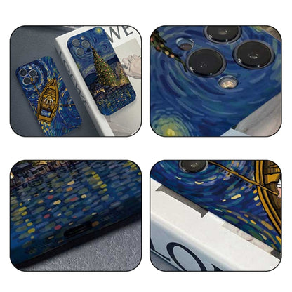 For iPhone 11 Pro Precise Hole Oil Painting Pattern PC Phone Case(Castle) by buy2fix