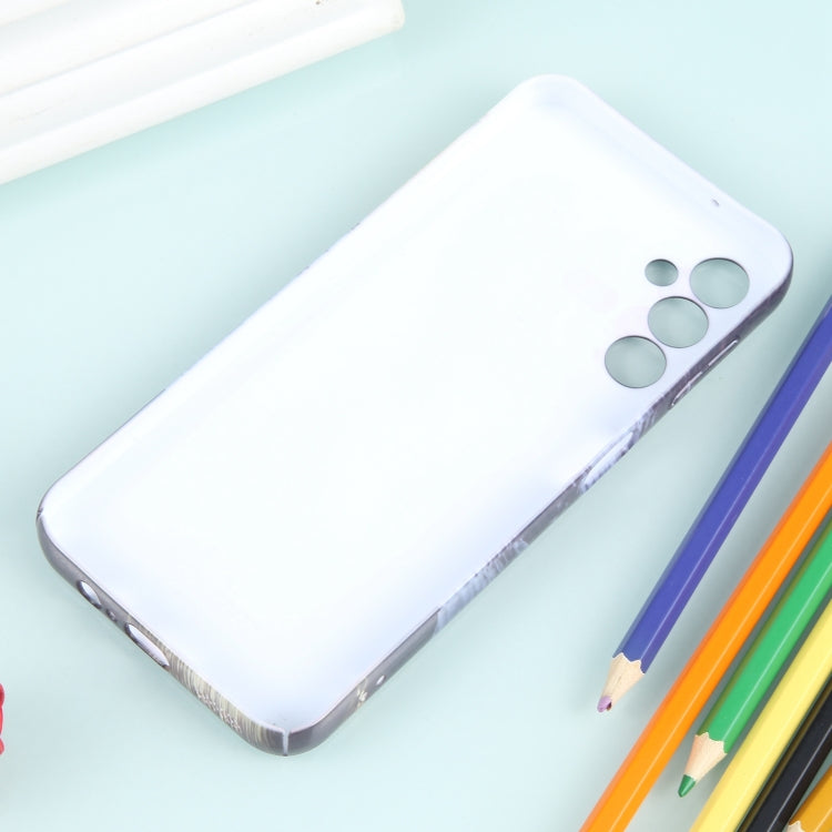 For Samsung Galaxy S22 Ultra 5G Precise Hole Oil Painting Pattern PC Phone Case(Shine) by buy2fix