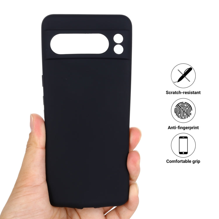 For Google Pixel 8 Pro Pure Color Liquid Silicone Shockproof Phone Case(Black) by buy2fix