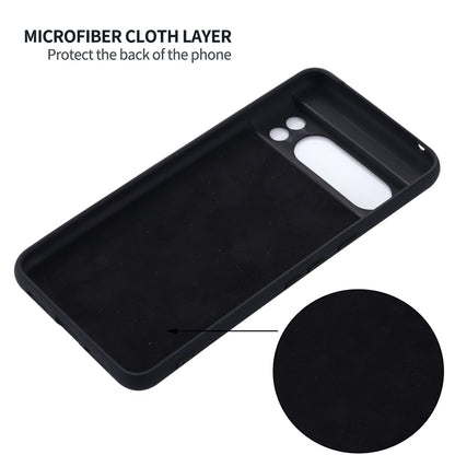 For Google Pixel 8 Pro Pure Color Liquid Silicone Shockproof Phone Case(Black) by buy2fix