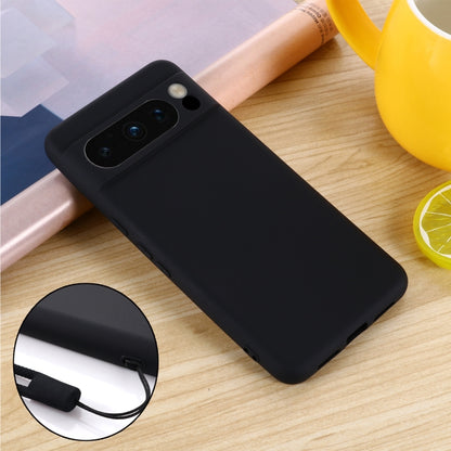 For Google Pixel 8 Pro Pure Color Liquid Silicone Shockproof Phone Case(Black) by buy2fix