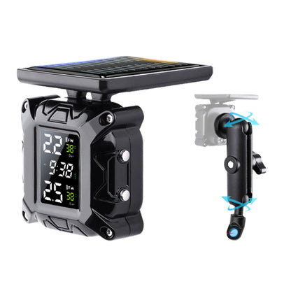 M9 Color Screen Motorcycle Solar Wireless Tire Pressure Monitor With Rear Mirror Bolt Mount by buy2fix
