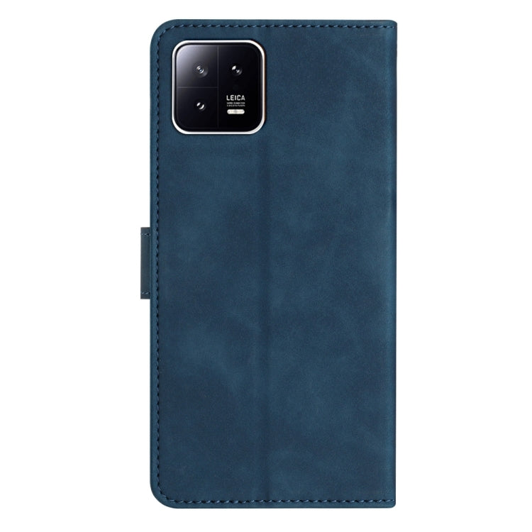 For Xiaomi 13 Pro Seven Butterflies Embossed Leather Phone Case(Blue) - 13 Pro Cases by buy2fix | Online Shopping UK | buy2fix