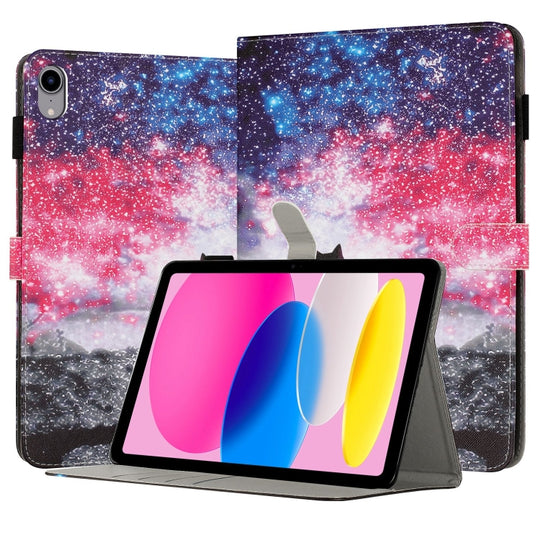 For iPad 2025 / 2022 Painted Leather Smart Tablet Case(Starry Sky Cat)