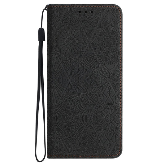For Samsung Galaxy S21 5G Ethnic Embossed Adsorption Leather Phone Case(Black) by buy2fix