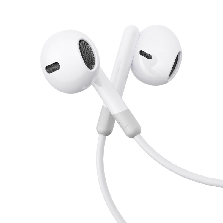 JOYROOM JR-EW01 3.5mm Half In-Ear Wired Earphone, Length: 1.2m(White) - In Ear Wired Earphone by JOYROOM | Online Shopping UK | buy2fix