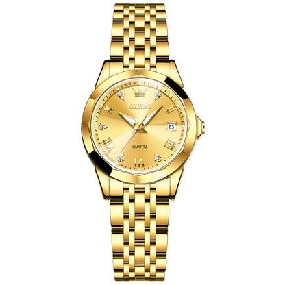 OLEVS 9931 Women Butterfly Buckle Luminous Waterproof Quartz Watch(Gold) - Metal Strap Watches by OLEVS | Online Shopping UK | buy2fix