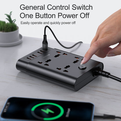 Yesido MC-08 4 Ports + 6 USB Ports 2650W Multi-functional High Power Socket(EU Plug) - Extension Socket by Yesido | Online Shopping UK | buy2fix