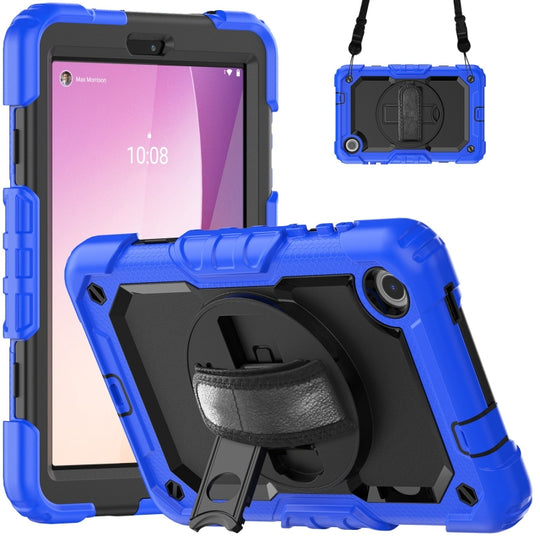 Pour Lenovo Tab M8 4e génération Étui pour tablette PC hybride en silicone avec bandoulière (bleu)